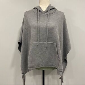 Lululemon OS All In A Day Hooded Poncho Heathered Core Grey Merino Wool Cozy